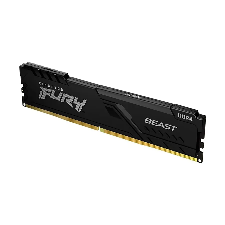 Kingston Fury Beast 16GB DDR4 (2) Kingston FURY Beast 16GB DDR4 3200MHz Black Heatsink Desktop RAM - Image 1