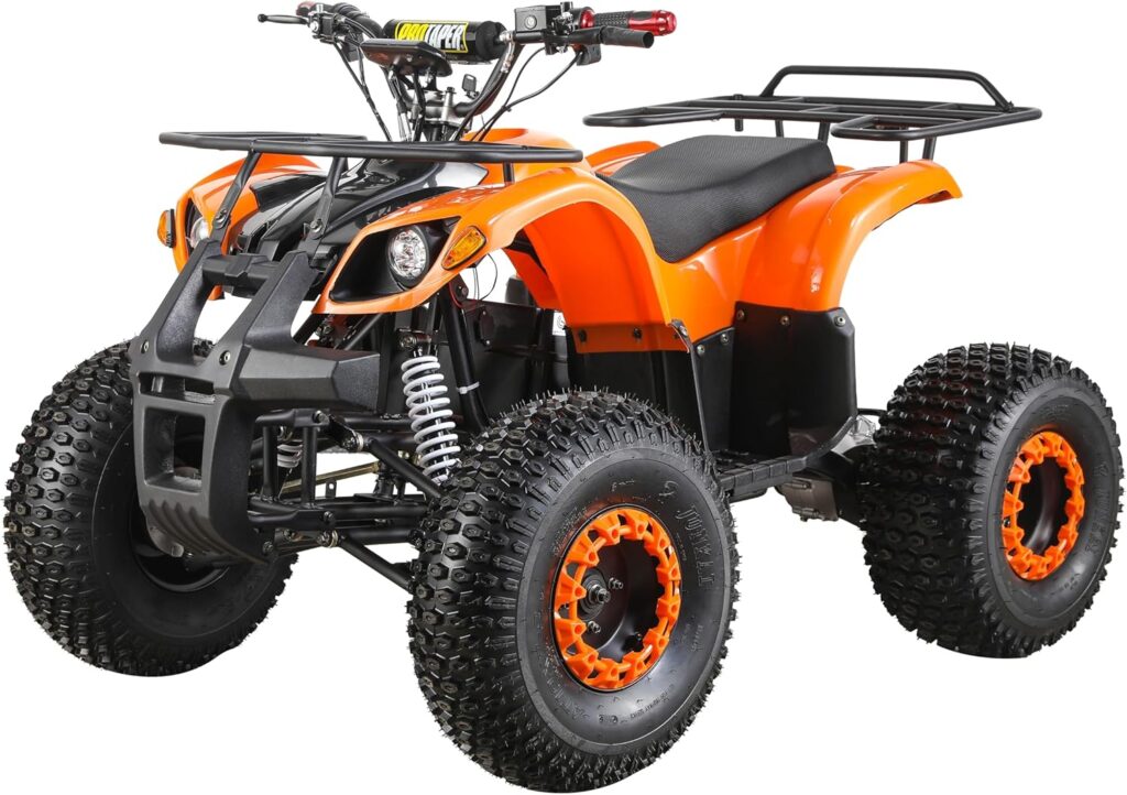 450 Electric Quad Bike for Adults 60V 500W 3 Speed 70KM Range Orange ATV