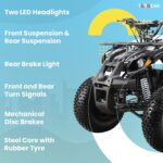 450 Electric Quad Bike for Adults 60V 500W 3 Speed 70KM Range Orange ATV - Image 6