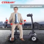 Coolbaby Electric Mobility Scooter 24V Detachable Battery 4 Wheel 190kg Load - Image 4