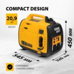DENZEL GT2200iS 2.2kVA Silent Inverter Gasoline Generator 230V Portable Power - Image 3
