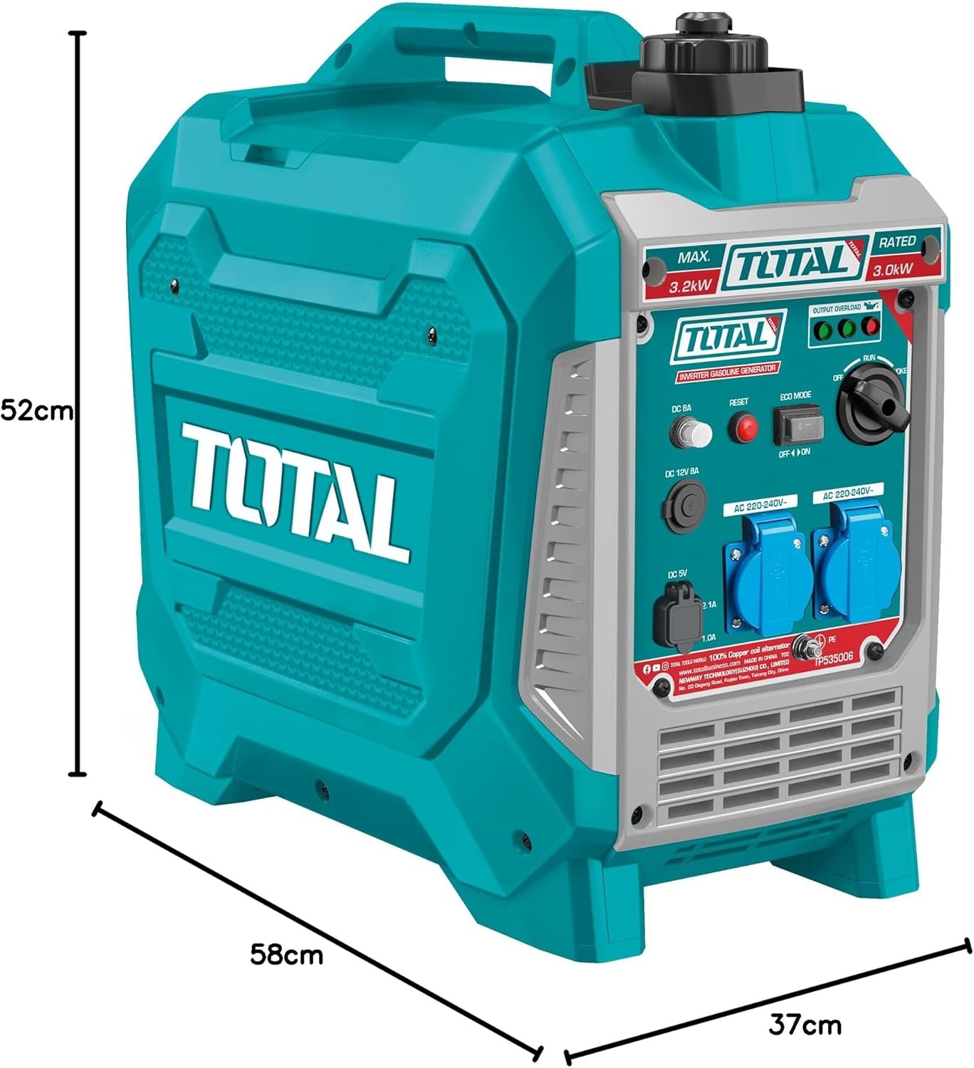 7 Total Inverter Gasoline Generator 3.2kW Silent Portable Power Generator - Image 1